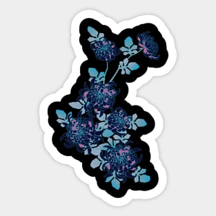 Kiku chrysanthemum Japanese style Sticker